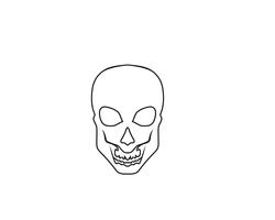 Skull head logo and symbol vectors