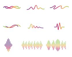 Sound waves vector illustration