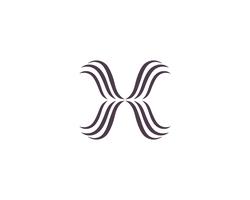 X carta Logo plantilla vector icono