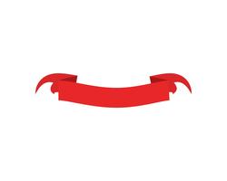 Red ribbon Vector illustration