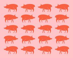 Pig head logo animal vector