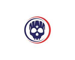 Skull head logo and symbol vectors