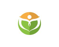 green leaf ecology nature element vector icon