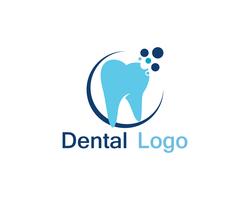 Logotipo y símbolo de atención dental. vector