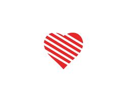 Logotipo de amor y símbolos vector plantilla