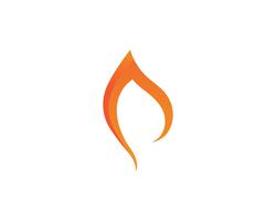 Icono de vector de plantilla de logotipo de llama de fuego Logotipo de petróleo, gas y energía
