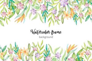 Watercolor tropical background vector