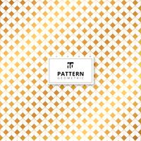 Abstract gold squares dimension pattern on white background. vector