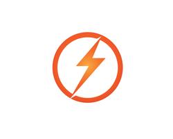 Flash thunderbolt Template vector icon illustration design