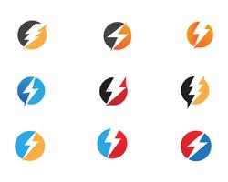 Flash thunderbolt Template vector icon illustration design