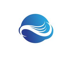 Water Wave symbol and icon Logo Template vector