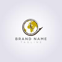 Airplane Logo Design that circles the clock for your Business or Brand vector