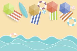 view summer beach and sea background  vector