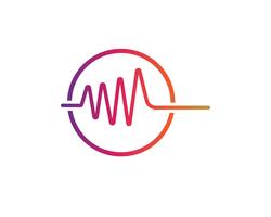 Sound waves vector illustration