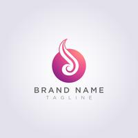 Combined Logo Design from circles with beautiful ornaments for your Business or Brand vector