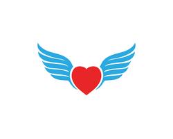 Love wing  Logo and symbols Vector Template