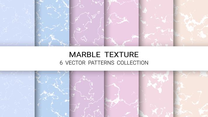 Marble Texture, Premium Set of Vector Patterns Collection, Abstract Background Template.