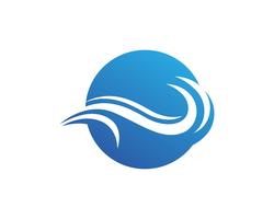 Water wave Logo Template vector illustration design