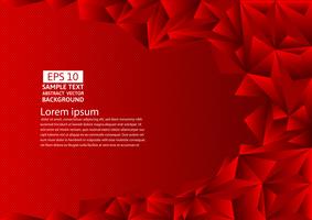 Red polygon abstract vector background with copy space, Vector illustration