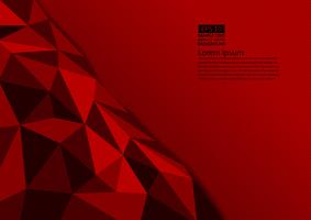 Red color polygon abstract background with copy space, Vector illustration eps10