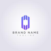 Abstract polygon shaped logo design extends up and down for your Business or Brand vector