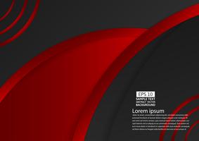 Black and red color geometric abstract background modern design with copy space, Vector illustration