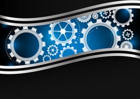 Vector gear with copy space abstract background