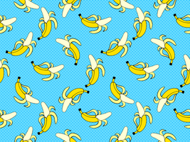 Fondo de vector de arte pop de plátano