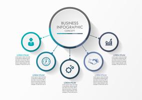 Business circle. timeline infographic icons designed for abstract background template vector