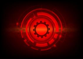 Red color abstract background digital technology concept. Vector illustration