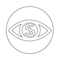 Icono de signo de ojo vector