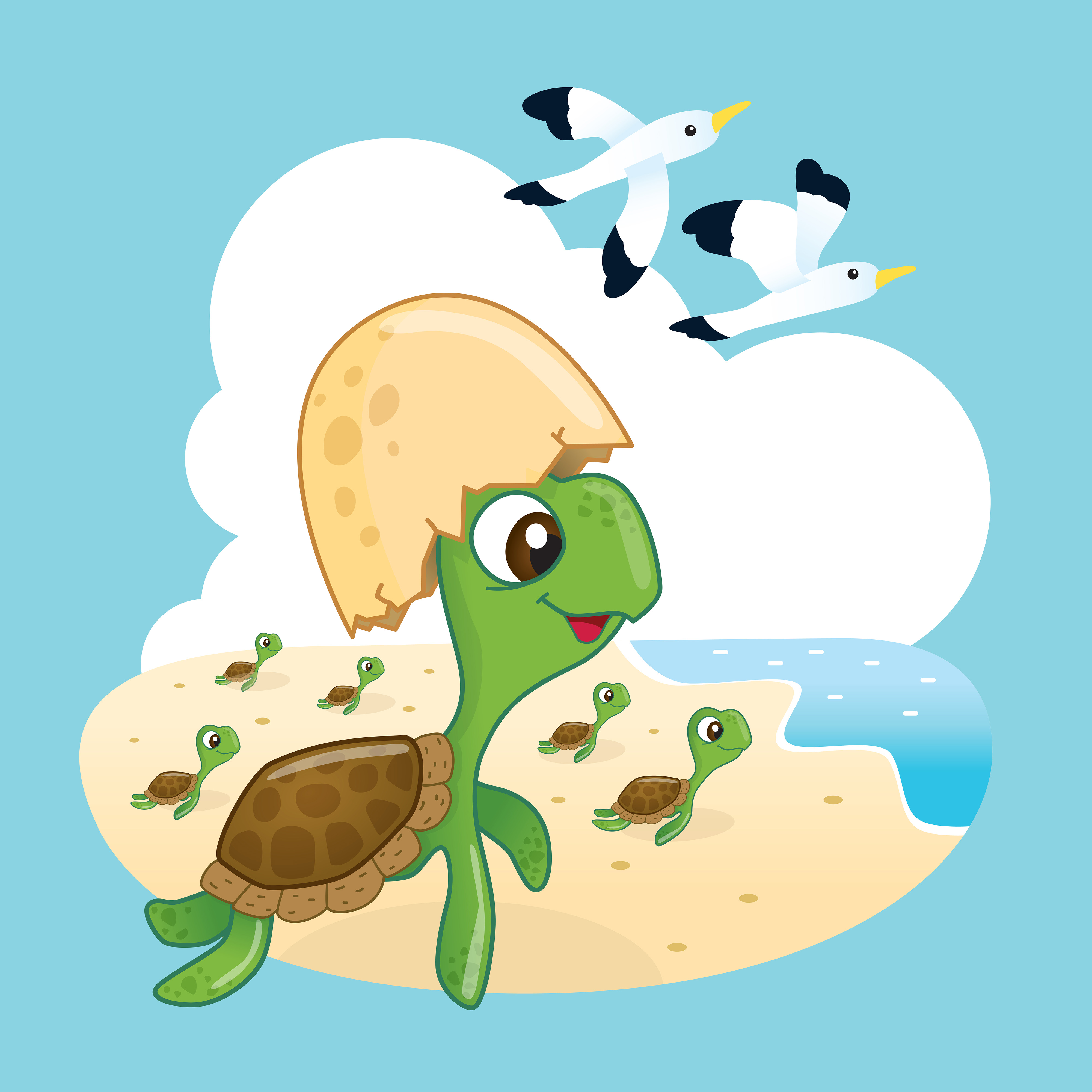 Cute Sea Turtle Download Free Vectors Clipart Graphics Vector Art