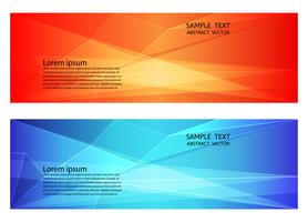 Abstract geometric red and blue color, Modern background with copy space, Vector illustration for your business banner