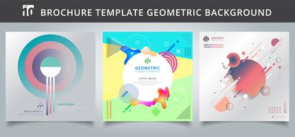 Set template geometric covers design. vector