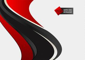 Red and black color wave abstract background Vector illustration