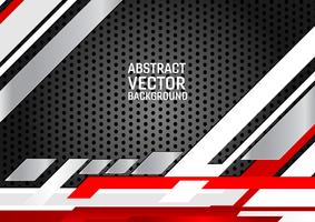 Abstract geometric background White, gray and black and red color. New background texture with copy space design for your business vector