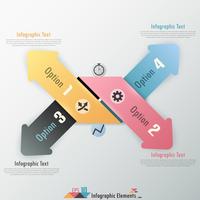 Banner de opciones de infografía moderna vector