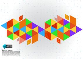 Colorful geometric abstract background vector illustration with copy space