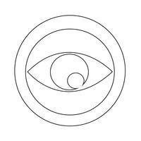 Icono de signo de ojo vector