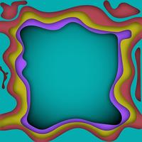 Fondo abstracto multicolor con formas de corte de papel vector
