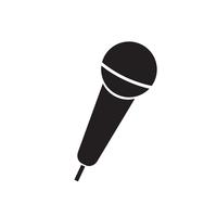 Ilustración de vector de icono de micrófono