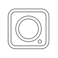 Sign of camera icon vector