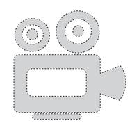 Cinema camera icon vector