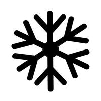 Ilustración de vector de icono de copo de nieve