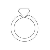 Ilustración de vector de icono de anillo