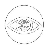 Icono de signo de ojo vector