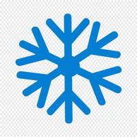 Ilustración de vector de icono de copo de nieve