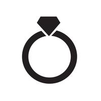 Ilustración de vector de icono de anillo