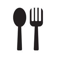 Spoon and Fork icon Vector Illustration