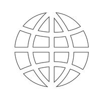 Ilustración de vector de icono de tierra globo